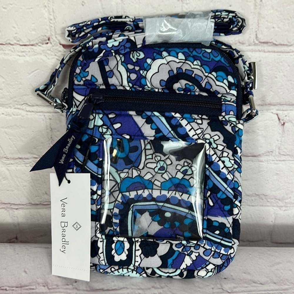 Vera Bradley Petite Travel Crossbody Deep Night Paisley